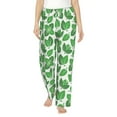 thumbnail image 2 of Lsque Green Leaves Print Women's Pajama Pants, Lounge Pant - Comfortable Home Wear,Elastic Waistband, Stylish Design-X-Large, 2 of 9