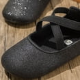 thumbnail image 3 of BESLY 0-18M Toddler Baby Girls Shoes Moccasins with Rubber Sole Shoes Tassel Bow Girls Ballet Dress Shoes, 3 of 5