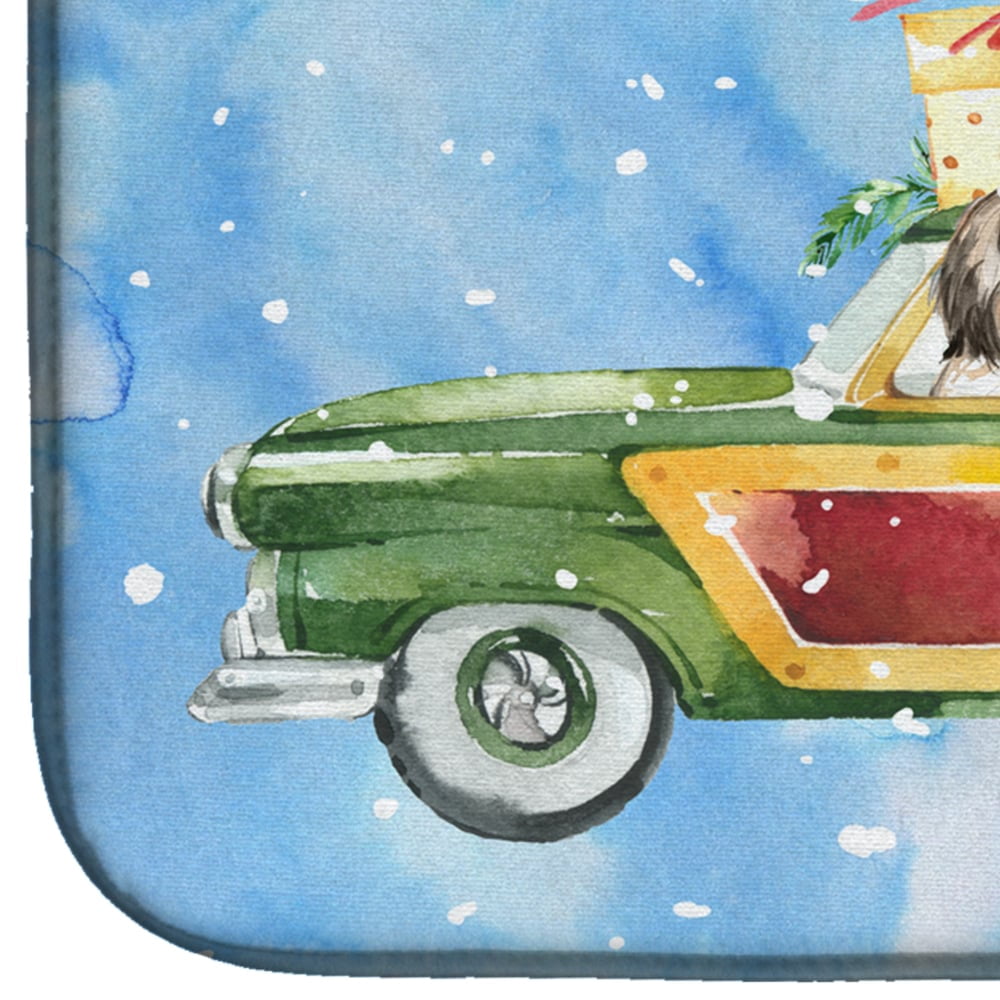 Caroline's Treasures Merry Christmas Shih Tzu Dish Drying Mat