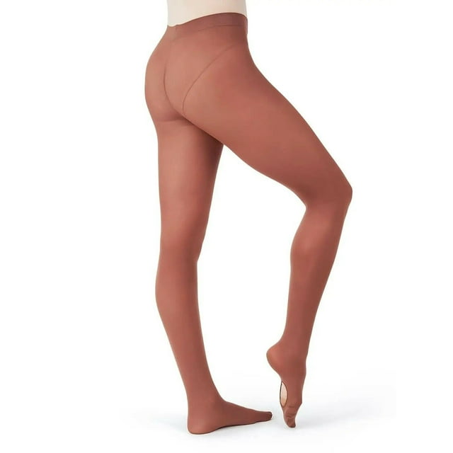 Capezio Girls Ultra Soft Transition Tight - 1916C, Chestnut, One Size (8-12)