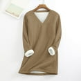 thumbnail image 2 of Sweatshirt For Women Clearance Tops for Women Under 5$ Plus Loose Raglan Top Thickened Velvet Lamb Wool Warm Sweatshirts, 2 of 4