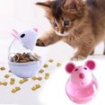 thumbnail image 1 of 2 Pieces Mouse Shape Stand-Up Food Dispenser Food Toy Snack Ball Food Dispenser Interactive Toy For Cats, 1 of 4