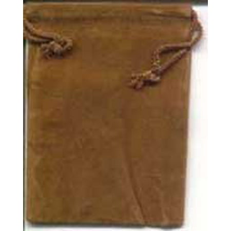 - Brown Velveteen Bag For Storing Charms Crystals Talismans Jewelry Small 2