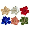 thumbnail image 4 of Magnolia Christmas Tree Decoration Velvet Flannel Fabric Flower Glitter Diy, 4 of 9