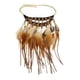 thumbnail image 5 of Moda borla de imitación de plumas collar colgante declaración babero Zulema Declaración babero collar, 5 of 8