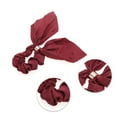thumbnail image 3 of Unique Bargains 1 Pc Elegant Solid Scrunchies Wine Red, 3 of 4