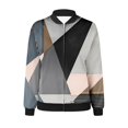 thumbnail image 4 of Jamicy Womens Jackets Clearance Sale Bomber Jacket for Women Lightweight Zip Up Long Sleeve Casual Jacket Trendy Patchwork Color Block Sport Outerwear, 4 of 5