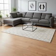 thumbnail image 2 of HomeRoots 676037 9 x 12 ft. Beige & Brown Geometric Transitional Washable Machine Made Rectangle Area Rug with UV Protection, 2 of 9