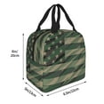 thumbnail image 2 of Yiaed Jungle Green Camo USA Flag Print Insulated Lunch Bag Reusable Cute Tote Lunch Box, Leakproof Cooler Lunch Bags for Work Office Travel School Picnic, 2 of 5