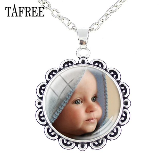 JWEIJIAO-collar con colgante en forma de corazón personalizado, cabujón de cristal de 25mm, para fotos, amigos, amantes, regalo, NA01