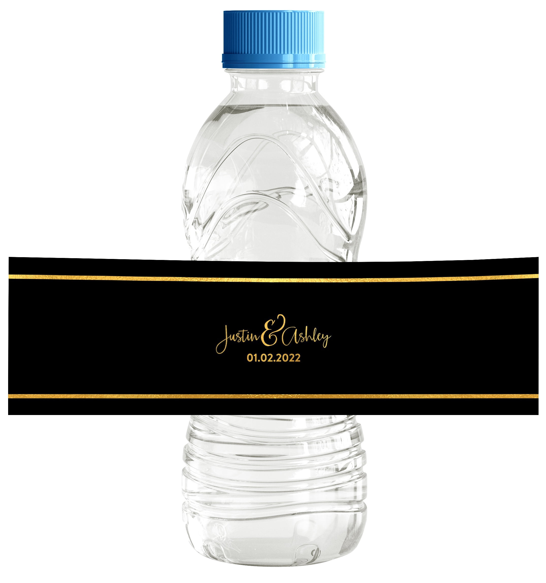 50 Étiquettes Mariage Bouteille D'Eau - Merci Feuilles Élégantes Imperméables Pour Mariage, Baby Shower, Anniversaire (Style 3)