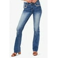 thumbnail image 2 of Grace In LA Women's Western Horseshoe Cross Embroidered Pockets Bootcut Stretch Jeans (29), 2 of 3