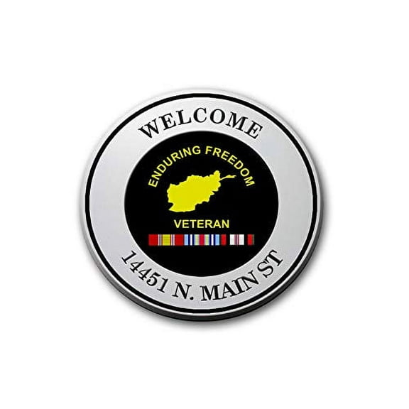 Curb-N-Sign Enduring Freedom Veteran House Plaque