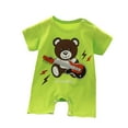 thumbnail image 3 of Zwiiyzr Baby Boy Soft Romper Jumpsuits Summer Newborn Cotton Short Sleeve Thin Baby Onesie Baby Clothes Green, 3 of 4