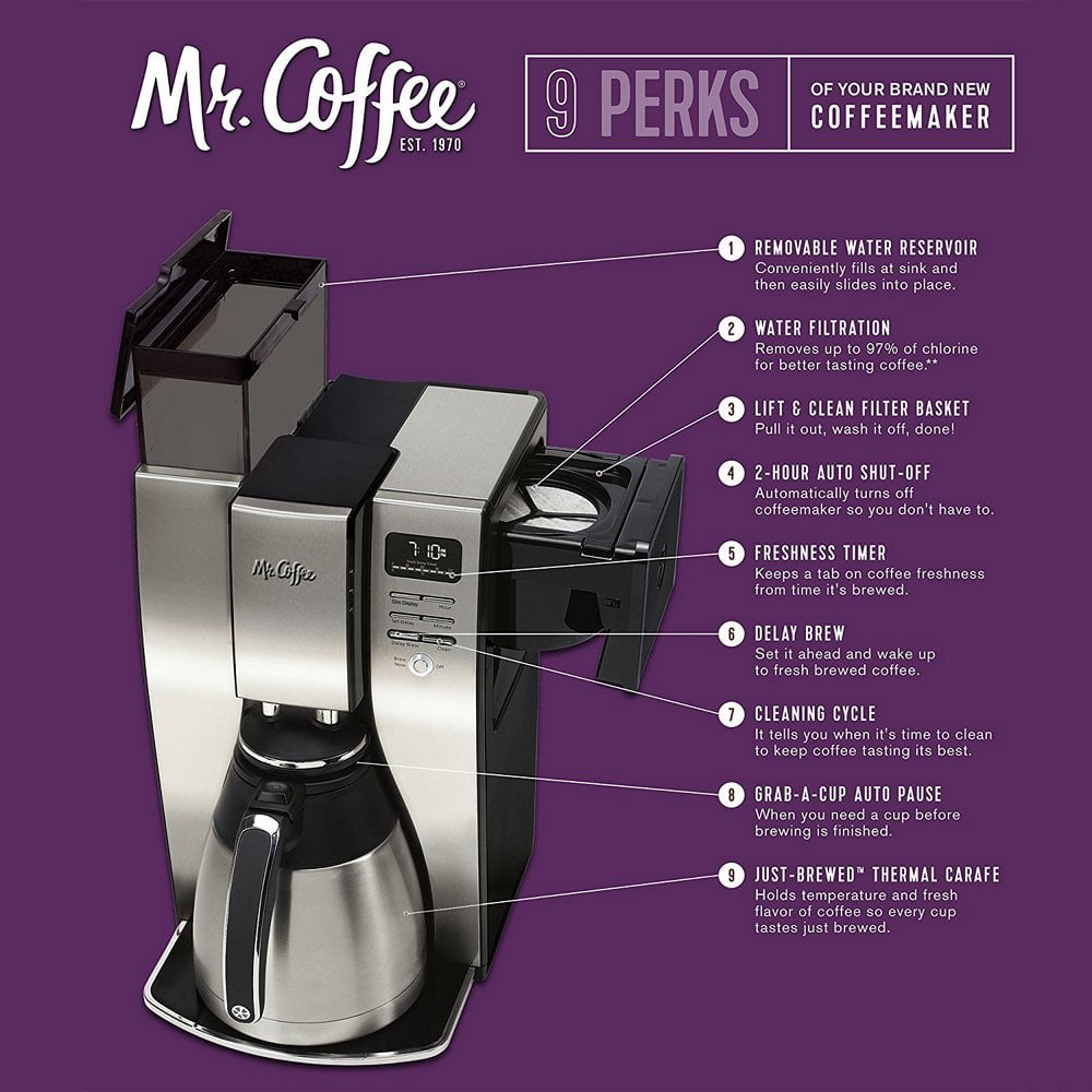 Mr. Coffee Stainless Steel 10-Cup Programmable Coffee Maker