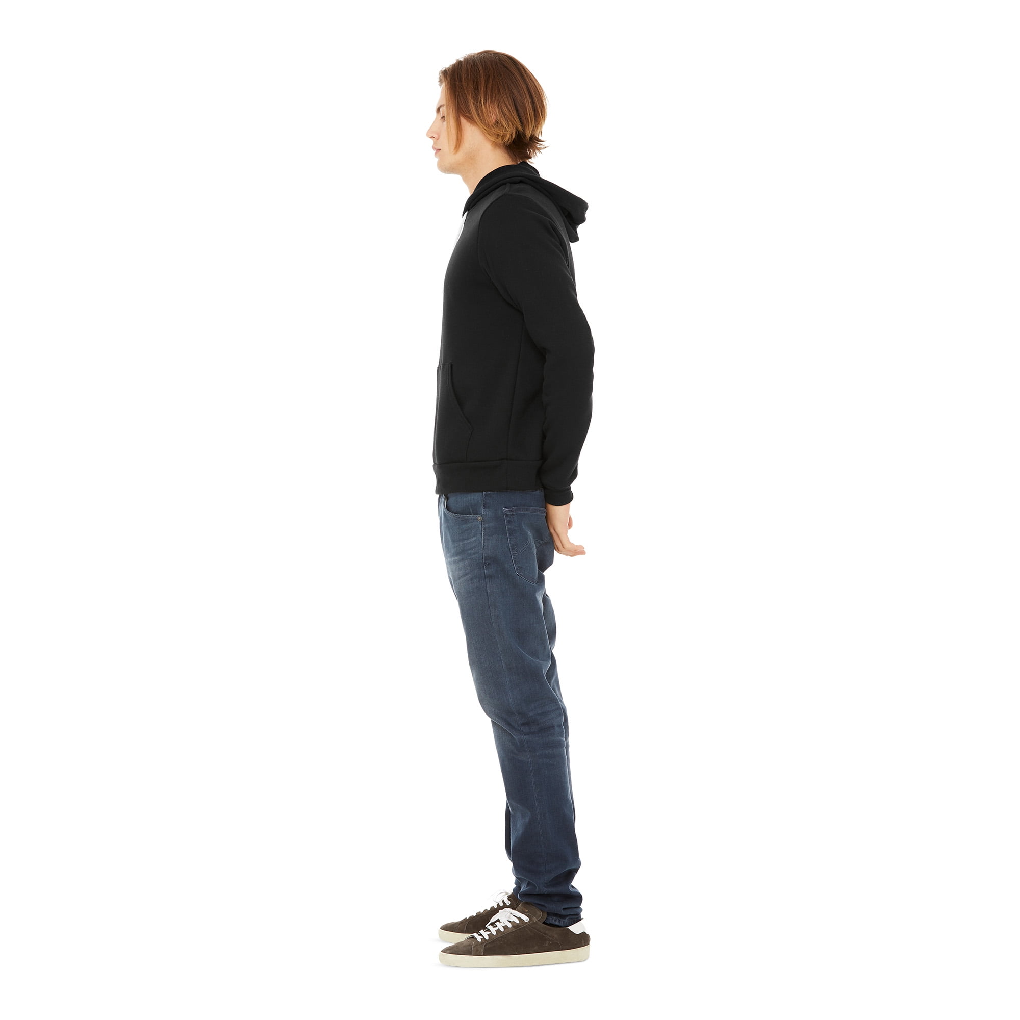 BELLA+CANVAS Adult Unisex Fleece Pullover Hoodie for Crafting, Black, Xlarge