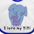 thumbnail image 4 of Inktastic I Love My TiTi Elephant Blue Purple Boys or Girls Baby Bib, 4 of 4