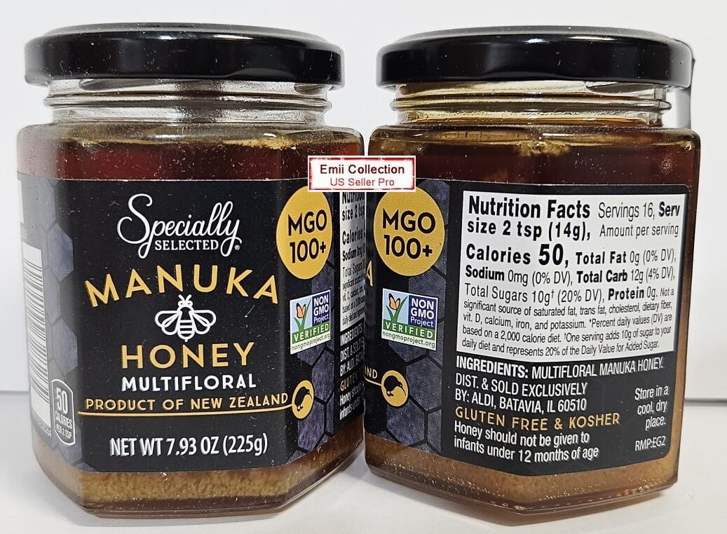 Specially Selected Manuka Honey Multifloral MGO 100+ 7.93oz 225g (2 Bottles)