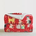 thumbnail image 3 of Elegant Comfort Reversible and Plush Flannel Fleece-Winter Christmas Sherpa Throw- Lightweight Soft and Cozy-Holiday Decorative Throw, Perfect for Lounging, 50 x 60 inches, Cats in Holiday, 3 of 6
