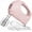 pink, variant on Handmixer - 5 Speed Portable Kitchen Mixer Electric Handheld with 5 Stainless Steel Accessories Whisk, Food Beater, ‌Ivory