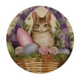 thumbnail image 4 of nygtbtfer Easter Basket Egg Round Fitted Table Covers with Elastic Edge, Outdoor Tablecloths , Retro Flower Plaid Patio Table Covers for Parties Decor 42-46, 4 of 8