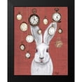 thumbnail image 2 of Fab Funky 15x18 Black Modern Framed Museum Art Print Titled - Rabbit Time, 2 of 5