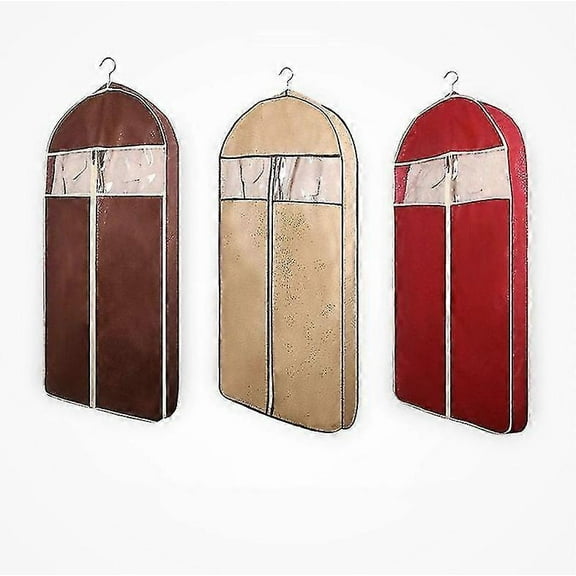 Breathable Mink Coat Fur Dust Cover Three-dimensional Clothes Dust Cover Hanging Clothes Bag Clothes Dust Bag Coat CoverSBurgundy