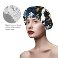 thumbnail image 4 of Kdxio Football Print Shower Cap for Women,Elastic and Reusable,Double Waterproof Layers Bathing Hat, 4 of 9