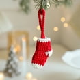 thumbnail image 2 of Bolsas de Regalo de Navidad Decoración de Regalo de Navidad Hecha a Mano de Punto Decoración de Navidad Copo de Nieve Llavero de Santa Claus Calcetines de Lana de Navidad Decoraciones de Navidad para, 2 of 6