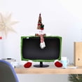 thumbnail image 4 of Christmas Computer Monitor Cover Decoration, Elastic Cloth Santa Snowman Frame, Holiday Festive Decor for PC Display, 4 of 5