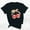 Black, variant on Rezuofi 1 Pcs Women's Graphic Vintage Tees Cherry Bow Letter Print Round Neck T Shirt Casual Summer Short Sleeve Trendy Tops