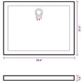 thumbnail image 5 of vidaXL Shower Base Pan with Center Drain Shower Tray Bath Pan ABS Rectangular, 5 of 7