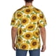 thumbnail image 3 of Fotbe Sunflowers Camisa Estampada de Manga Corta para Hombre, Casual de Verano, Estilo Playero, Sin Arrugas-XX-Large, 3 of 5