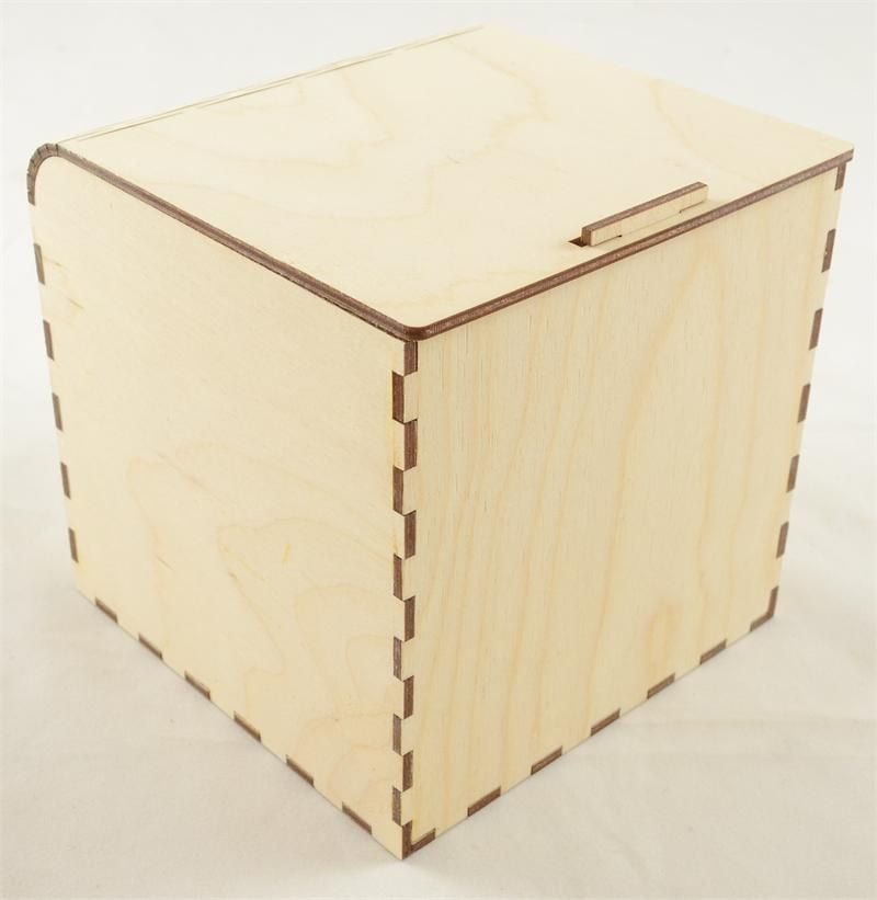 Snap Fit Wood 5 inch Cube Box