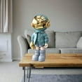 thumbnail image 6 of Nordic Style Astronaut Statue Sculpture Collectible Ornament Great Gift Spaceman Accessories resin material art for Desktop Decor Children Home Decor Blue, 6 of 9