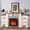 White & Brown, variant on Holliwill 72" TV Stand for TVs up to 80" with Charging Station & LED Light, Electric Fireplace with Mantel, Entertainment Center with 23" Electric Heater, White Brown
