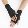 thumbnail image 4 of AWZXDE Ladies Warm Knit Fingerless Gloves Convertible Mittens with Fashion Flowers for Women - Stylish and Functional Winter Accessories Dark Gray,One Size, 4 of 6