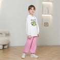 thumbnail image 5 of RUTAYY Children Girls Hoodies Casual Cute Print Long Sleeve Drop Shoulder Tops 3-12 Years Loose Fit Soft Comfortable Daily Wear Stylish Vacation Hooded Sweatshirt, 5 of 9