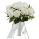 thumbnail image 5 of Ramo de novia Exquisito ramo de lanzamiento Centro de mesa Flor de seda Flores artificiales Blanco, 5 of 9