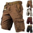 thumbnail image 1 of Solid Color Shorts Plus Size Workwear Pants Sporty Loose Five Quarter Casual Pants, 1 of 5