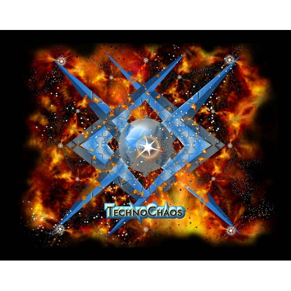 Xzendor7 "Techno Chaos" Glossy Poster