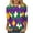 B-Purple#3, variant on Rciityk Carnival 3/4 Length Sleeve Womens Tops Casual Loose Mardi Gras Printed Crew Neck T-Shirt Pullover Holiday Party Tops