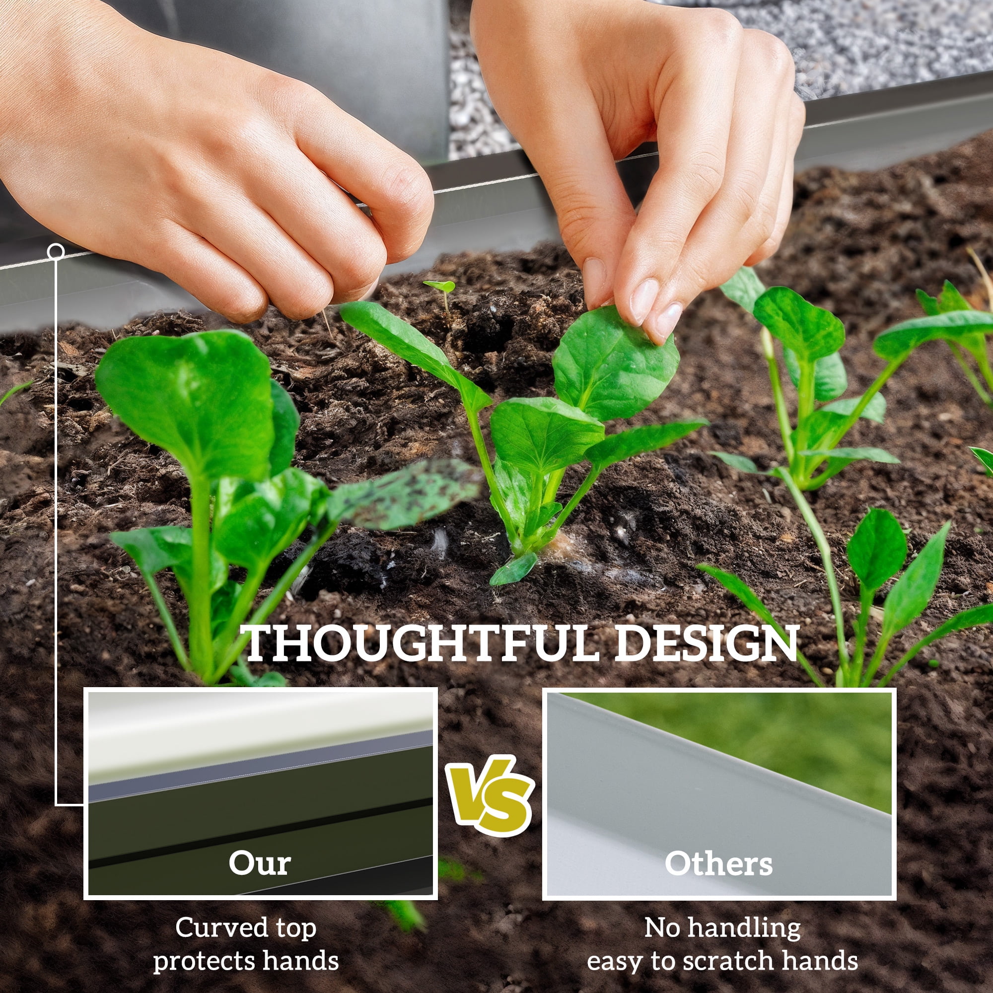 Outsunny 4' x 2' x 1' Galvanized Raised Garden Bed Planter Raised Bed with Steel Frame for Vegetables, Flowers, Plants and Herbs, Gray