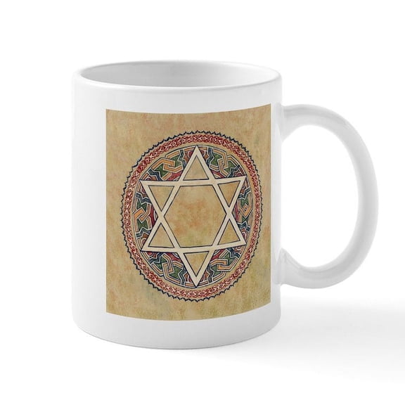 CafePress - STAR OF DAVID 2 Mug - 11 oz Ceramic Mug - Novelty Coffee Tea Cup