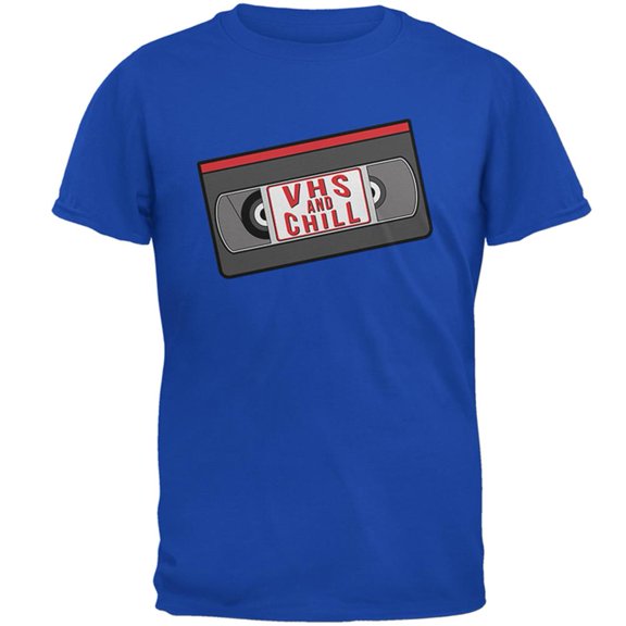 VHS And Chill Funny Mens Soft T Shirt