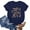Navy, variant on ZHUGeLI Women's Printed Round Neck Short Sleeved T-shirt Top Short Sleeved Round Neck Top/shirt Up to 50% off