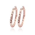 thumbnail image 1 of Pendientes Mujer Bambú Grandes Oro Rosa, 1 of 2