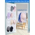 thumbnail image 3 of MISSLO Over the Door Hat Rack for Baseball Caps Storage With 24 Loops Hanger Large Hat Organizer for Closet Wall Dispaly Holder, White, 3 of 7
