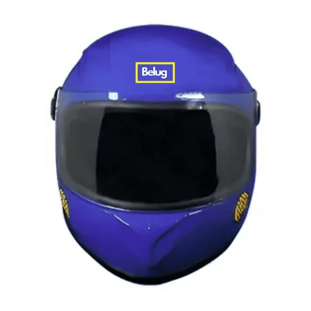 Casco Infantil para Moto Bici Scooter Ajustable Belug Azul
