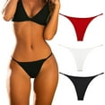 thumbnail image 1 of Strings en Coton pour Femmes Aguichant Sans Couture g-String Culottes Lot de 3, 1 of 8